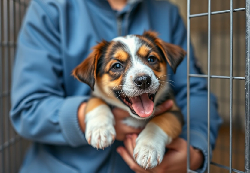 Representação visual de Dedicated Volunteer Rallies to Rescue Energetic Puppy Returned to Shelter