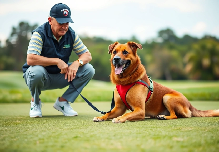 Representação visual de Veteran Hails Service Dog as Lifesaver After Heart Crisis on Golf Course