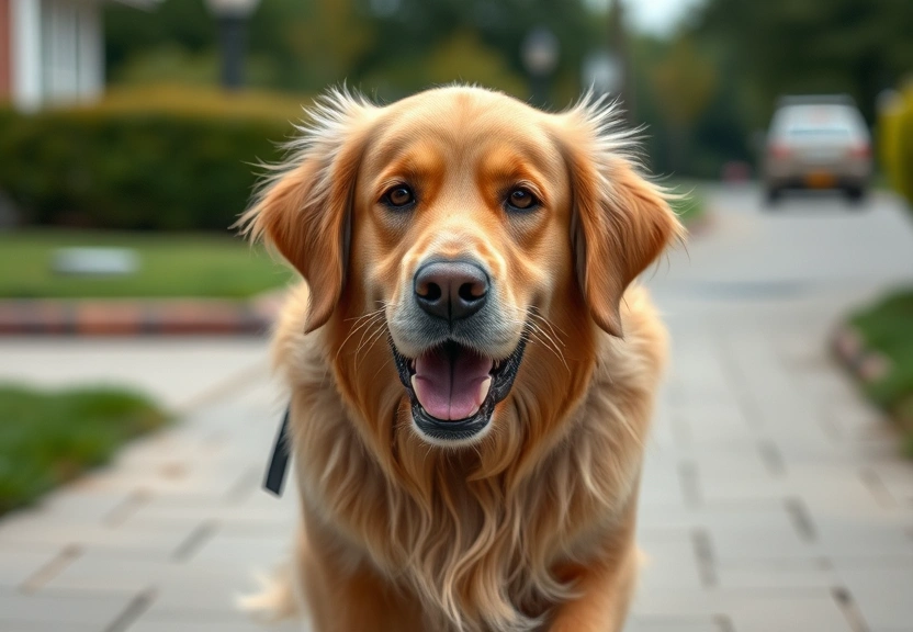 Representação visual de Golden Retriever Takes Charge and Walks Himself Home After Route Dispute