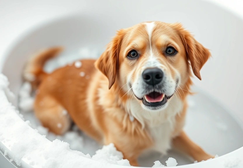 Representação visual de Simple Strategies to Help Your Dog Enjoy Winter Bath Time