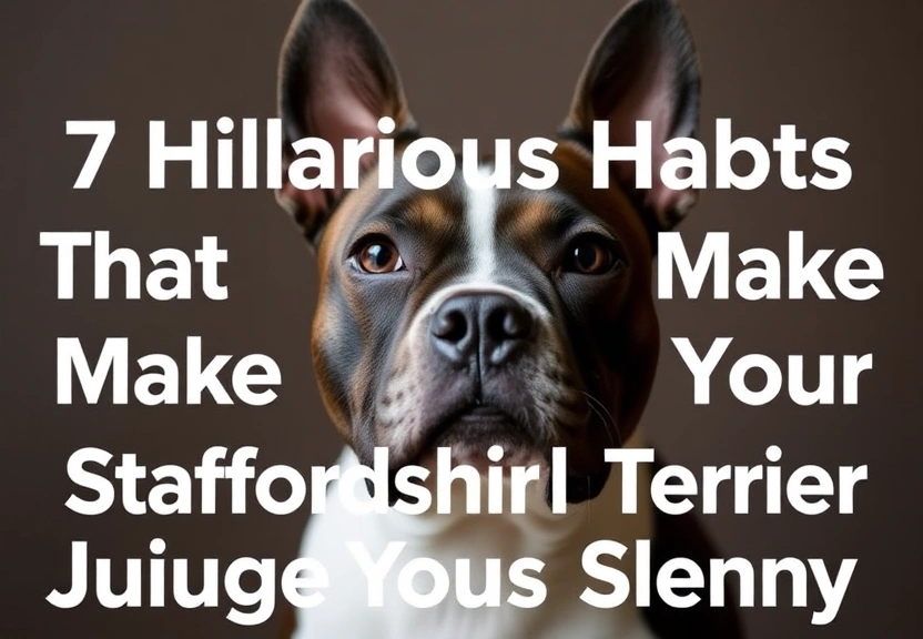 Representação visual de 7 Hilarious Habits That Make Your Staffordshire Bull Terrier Judge You Silently