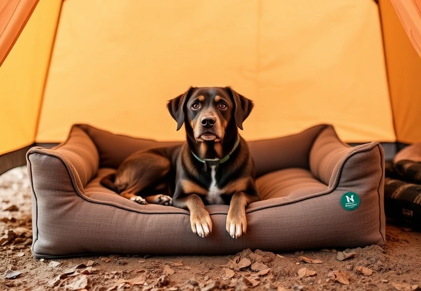 Representação visual de Top 9 Comfortable Dog Beds to Enhance Your Camping Adventures