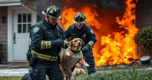 Heroic Officers Rescue Trapped Dog from Fiery Inferno in Aurora Home